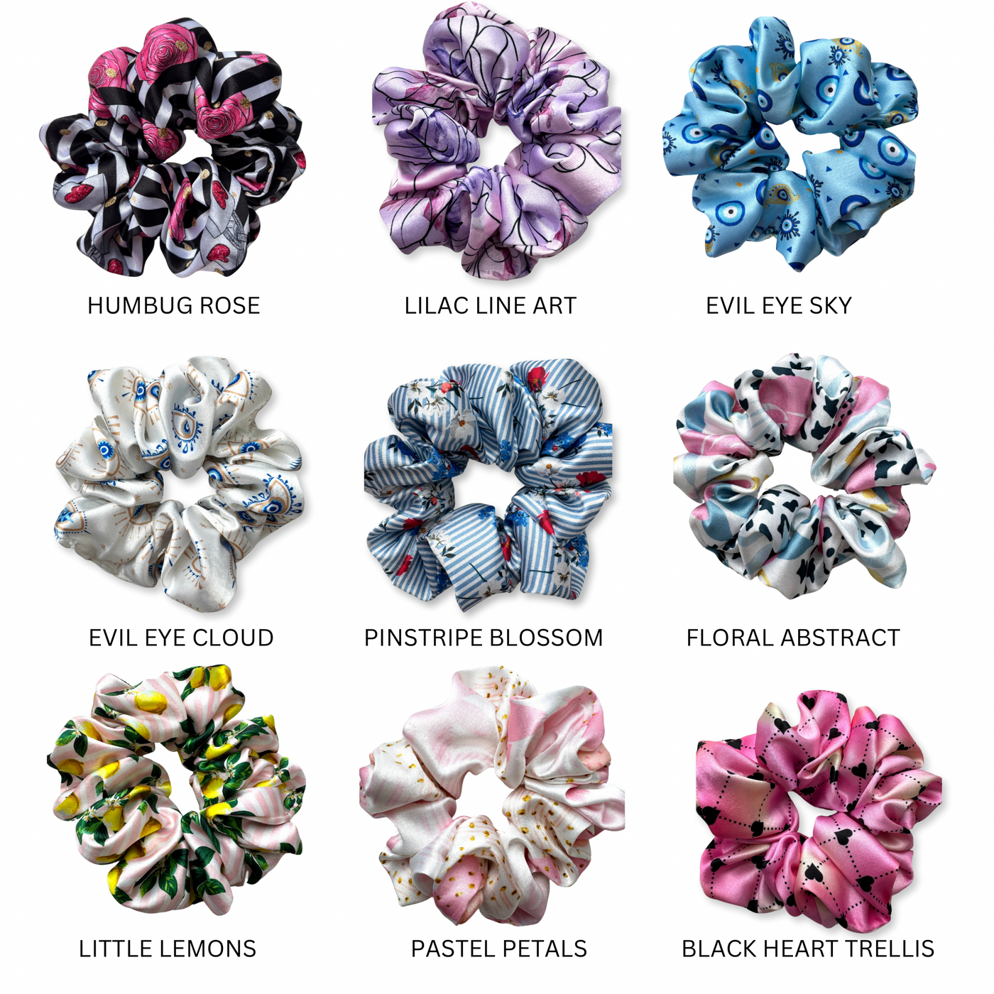 Pastel Satin Scrunchies